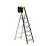 Escabeau aluminium - garden step - 6 marches - hauteur de travail 3, 2 mtres centaure