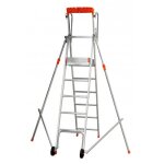 Escabeau pro plateforme aluminium 5 marches + plateforme outifrance