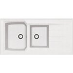 �vier � poser 2 cuves + 1 �gouttoir 120 cm blanc mouchet� - montr�al moderna