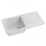 �vier de cuisine c�ramique 1 bac 100cm avec �gouttoir - � encastrer - camille jacob delafon