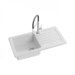�vier de cuisine c�ramique 1 bac 100cm avec �gouttoir - � encastrer - camille jacob delafon