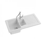 �vier � encastrer 1, 5 bac 100 cm - r�versible avec �gouttoir - blanc jacob delafon