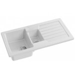 �vier � encastrer 1, 5 bac 100 cm - r�versible avec �gouttoir - blanc jacob delafon