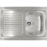 Evier inox � poser 1 cuve et 1 �gouttoir - 80 x 60 cm franke