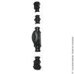 Fausse crémone décorative ry16d - pour menuiserie bois - noir jardinier massard Fausse crémone décorative ry16d - pour menuiserie bois - noir jardinier massard