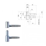 Fiche compl�te m + f - n?ud plat court 13mm - but�e � bille - 10 pi�ces otlav