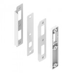 Gche et ttire inox - pour serrure de portillon en retrait - blanc tirard