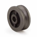 Galet en fonte pour porte coulissante - gorge ronde - diam�tre 50 mm torbel