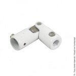 Genouill�re en acier pour volets roulants � manivelle - 6 pans 10 mm - blanc torbel