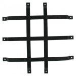 Grille de dfense pour hublot rectangulaire - noir burgaud