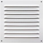 Grille de ventilation blanche avec moustiquaire - 200 x 200 mm nicoll Grille de ventilation blanche avec moustiquaire - 200 x 200 mm nicoll
