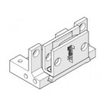 Guide infrieur pour rail de guidage ferrure de volet frontslide 60a - court hawa