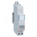 Inter poussoir modulaire double fonction contact 1no + voyant led vert - 1 module legrand