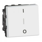 Interrupteur bipolaire mosaic - 2 modules - 20 ax - blanc legrand