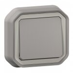 Interrupteur ou va - et - vient complet encastr tanche - gris - plexo legrand