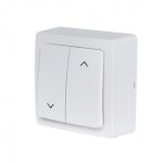 Interrupteur volet roulant saillie complet - blanc - blok debflex