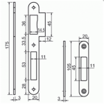 Jeux de g�ches plates pour serrure 3 points trilogia� ii m�talux