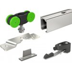 Kit complet pour porte coulissante ma40b rail + garniture - max 40 kg - rail 1, 90 m mantion