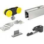 Kit complet pour porte coulissante ma80b rail + garniture - max 80 kg - longueur rail 2, 40 m mantion ...
