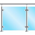 Kit garde corps - fix  la franaise - poteau dr / ga - pour verre - inox 316 design production