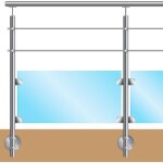 Kit garde corps - fixation  l'anglaise - poteau dr pour barre - inox 304 design production