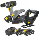Kit machines pour amnagement intrieur + batteries + chargeur fartools