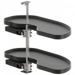Kit plateaux de meuble d'angle cornerstone maxx unero anthracite - largeur 450 - montage � gauche vauth ...