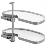 Kit plateaux de meuble d'angle cornerstone maxx unero blanc et argent - largeur 600 - montage � gauche ...