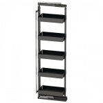 Kit rangement coulissant de colonne haute tal larder - essentio - 5 �tag�res - h1700 - 1950 mm - l300 ...