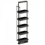 Kit rangement coulissant de colonne haute tal larder - essentio - 5 �tag�res - h1900 - 2140 mm - l300 ...