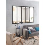 Kit verri�re int�rieure 5 carreaux 108 x 153, 2 cm noir lisse kit atelier