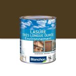 Lasure tr�s longue dur�e - ch�ne fonc� - 1 litre - environnement blanchon