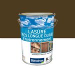Lasure tr�s longue dur�e - ch�ne fonc� - 5 litres - environnement blanchon