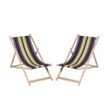 Lot de 2 chiliennes pliantes - 100 % coton - multicolore - mimbaste avril paris