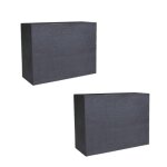 Lot de 2 murets loft l graphit - double paroi - 46 litres - gris anthracite eda plastiques Lot de 2 murets loft l graphit - double paroi - 46 litres - gris anthracite eda plastiques