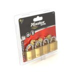 Lot de 4 cadenas � cl� s'entrouvrant - laiton massif de 30 mm de large master lock