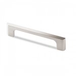 Lot de 4 poignes de meuble zinc aspect inox carolina entraxe 160 mm - inox bross hettich