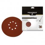 Lot de 6 abrasifs ponceuse diam�tre 225mm - 8 trous - grain 240 peugeot