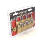 Lot de 6 cadenas � cl� en laiton massif de 40 mm de large master lock