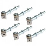Lot de 6 pivots de portail  tige longue en acier - diamtre 20 mm torbel