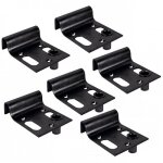Lot de 6 sabots  visser avec gche ajustable - pour portail en acier - finition cataphorse torbel