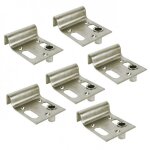 Lot de 6 sabots  visser avec gche ajustable - pour portail en acier - finition zingu blanc torbel