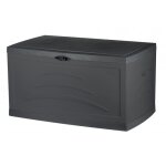 Malle de jardin gris anthracite - 310 litres - serena eda plastiques