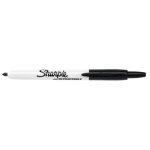 Marqueur permanent - pointe fine r�tractable - noir - rt sharpie
