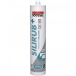 Mastic silicone sanitaire - 310 ml - translucide - silirub + s8100 soudal
