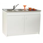 Meuble sous �vier sim nf - 120 x 60 cm - 2 portes n�ova