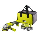 Meuleuse d'angle 115mm 18v one + ? brushless + 1 batterie 4ah - r18ag - 140s ryobi