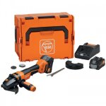 Meuleuse d'angle sans fil protago - ccg 18 - 125 - 10pd - sec + 2 batteries 18v 8ah fein