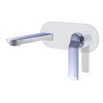 Mitigeur de lavabo mural encastr addict - chrom et blanc paini