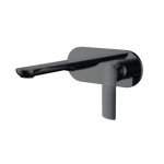 Mitigeur de lavabo mural encastr addict - noir mat paini